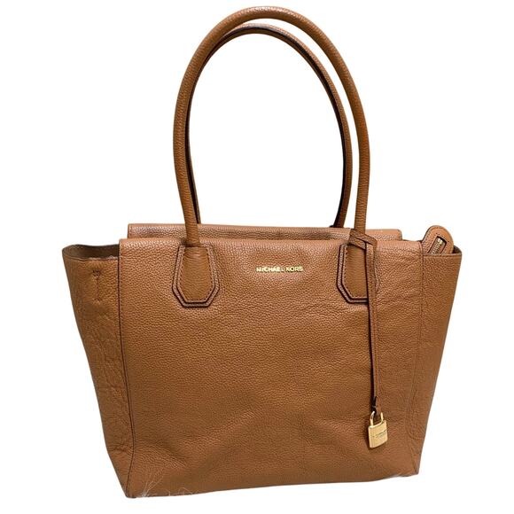 MICHAEL KORS Large Luggage Saffiano Leather MERCER Top Zip E/W Gallery Tote - Picture 1 of 14
